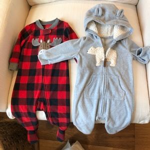 6 month carters fleece sleepers